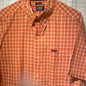 LIKE NEW - Chaps Men's Vibrant Orange Checkered Shirt